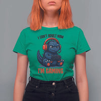 I Cant Adult Now Im Gaming T Shirt For Women Funny Monster Playing Video Game - Wonder Print Shop