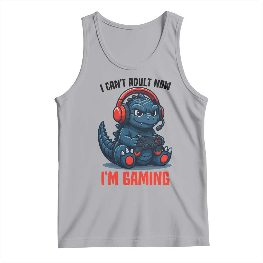I Cant Adult Now Im Gaming Tank Top Funny Monster Playing Video Game - Wonder Print Shop