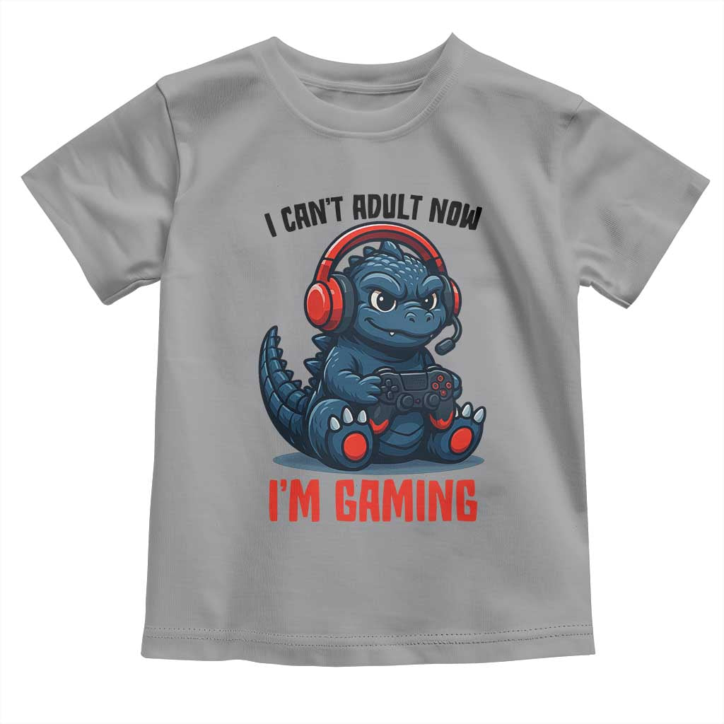 I Cant Adult Now Im Gaming Toddler T Shirt Funny Monster Playing Video Game - Wonder Print Shop