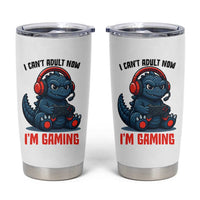I Cant Adult Now Im Gaming Tumbler Cup Funny Monster Playing Video Game
