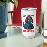 I Cant Adult Now Im Gaming Tumbler Cup Funny Monster Playing Video Game