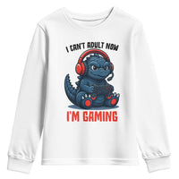 I Cant Adult Now Im Gaming Youth Sweatshirt Funny Monster Playing Video Game - Wonder Print Shop