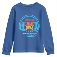 Funny Gamer Youth Sweatshirt I Paused My Game To Be Here - Wonder Print Shop