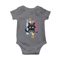 Game Time Baby Onesie Cute Black Cat Gamer Lover Gift - Wonder Print Shop