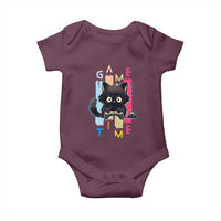 Game Time Baby Onesie Cute Black Cat Gamer Lover Gift - Wonder Print Shop