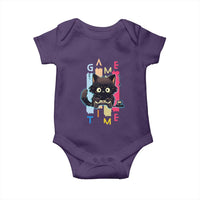 Game Time Baby Onesie Cute Black Cat Gamer Lover Gift - Wonder Print Shop