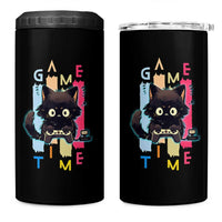 Game Time 4 in 1 Can Cooler Tumbler Cute Black Cat Gamer Lover Gift