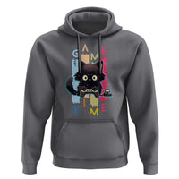 Game Time Hoodie Cute Black Cat Gamer Lover Gift - Wonder Print Shop