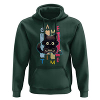 Game Time Hoodie Cute Black Cat Gamer Lover Gift - Wonder Print Shop