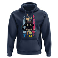 Game Time Hoodie Cute Black Cat Gamer Lover Gift - Wonder Print Shop