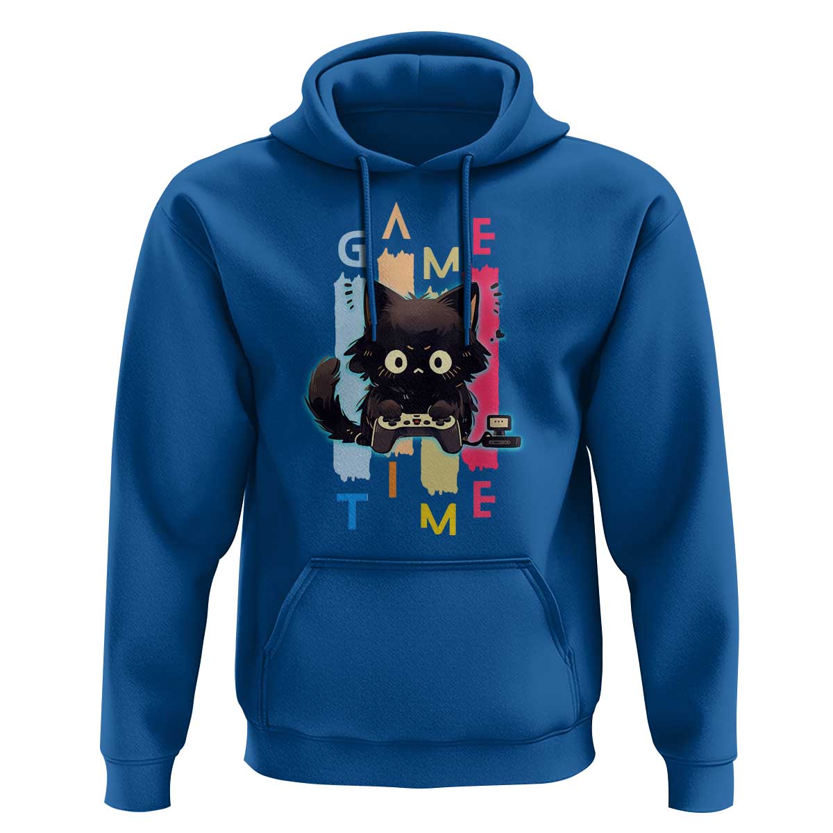 Game Time Hoodie Cute Black Cat Gamer Lover Gift - Wonder Print Shop
