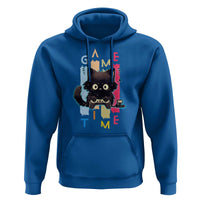 Game Time Hoodie Cute Black Cat Gamer Lover Gift - Wonder Print Shop