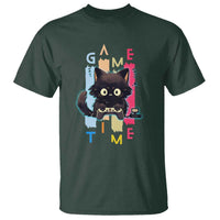 Game Time T Shirt Cute Black Cat Gamer Lover Gift - Wonder Print Shop