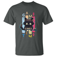 Game Time T Shirt Cute Black Cat Gamer Lover Gift - Wonder Print Shop