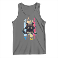 Game Time Tank Top Cute Black Cat Gamer Lover Gift - Wonder Print Shop