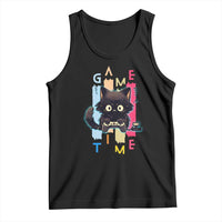 Game Time Tank Top Cute Black Cat Gamer Lover Gift - Wonder Print Shop