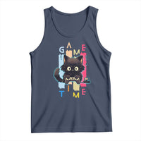 Game Time Tank Top Cute Black Cat Gamer Lover Gift - Wonder Print Shop