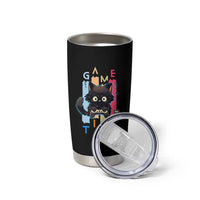 Game Time Tumbler Cup Cute Black Cat Gamer Lover Gift