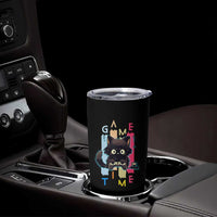 Game Time Tumbler Cup Cute Black Cat Gamer Lover Gift