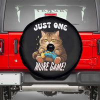 Just One More Game Spare Tire Cover Funny Lazy Cat Playing Video Game - Wonder Print Shop