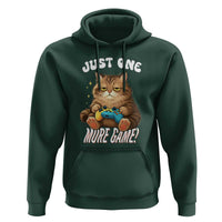 Just One More Game Hoodie Funny Lazy Cat Playing Video Game - Wonder Print Shop