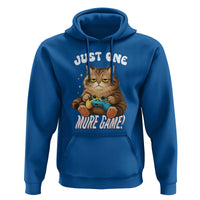Just One More Game Hoodie Funny Lazy Cat Playing Video Game - Wonder Print Shop