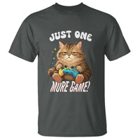 Just One More Game T Shirt Funny Lazy Cat Playing Video Game - Wonder Print Shop