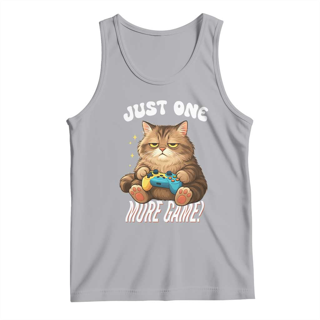 Just One More Game Tank Top Funny Lazy Cat Playing Video Game - Wonder Print Shop