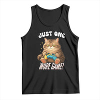 Just One More Game Tank Top Funny Lazy Cat Playing Video Game - Wonder Print Shop