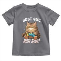 Just One More Game Toddler T Shirt Funny Lazy Cat Playing Video Game - Wonder Print Shop