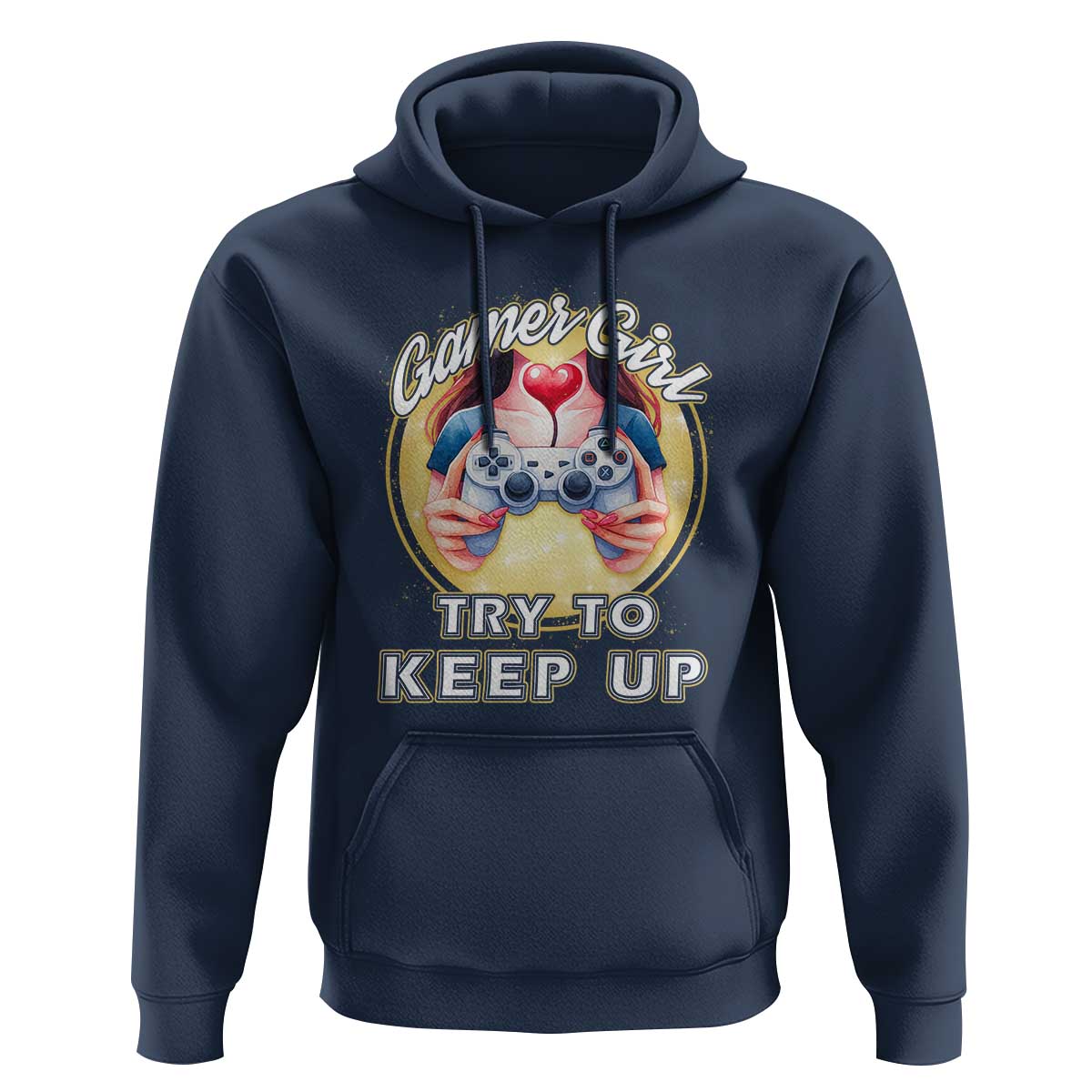 Im A Gamer Girl Try To Keep Up Hoodie Funny Gaming Gift - Wonder Print Shop