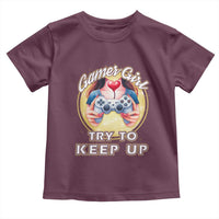Im A Gamer Girl Try To Keep Up Toddler T Shirt Funny Gaming Gift - Wonder Print Shop