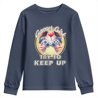 Im A Gamer Girl Try To Keep Up Youth Sweatshirt Funny Gaming Gift - Wonder Print Shop