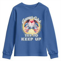Im A Gamer Girl Try To Keep Up Youth Sweatshirt Funny Gaming Gift - Wonder Print Shop