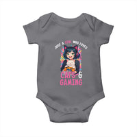 Just A Girl Who Loves Cats And Gaming Baby Onesie Cute Gamer Gift - Wonder Print Shop