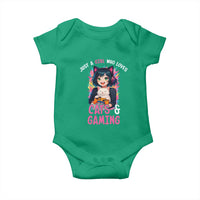 Just A Girl Who Loves Cats And Gaming Baby Onesie Cute Gamer Gift - Wonder Print Shop