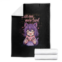 Just One More Game Throw Blanket Cute Girl Playing Game Humor Gift - Wonder Print Shop