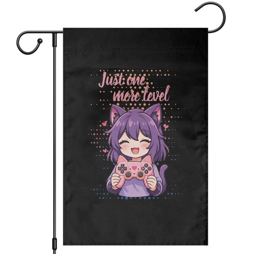 Just One More Game Garden Flag Cute Girl Playing Game Humor Gift - Wonder Print Shop