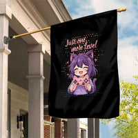 Just One More Game Garden Flag Cute Girl Playing Game Humor Gift - Wonder Print Shop