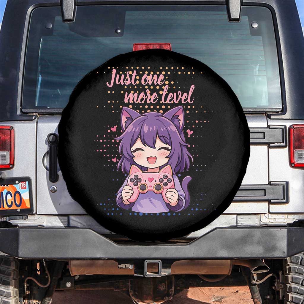 Just One More Game Spare Tire Cover Cute Girl Playing Game Humor Gift - Wonder Print Shop