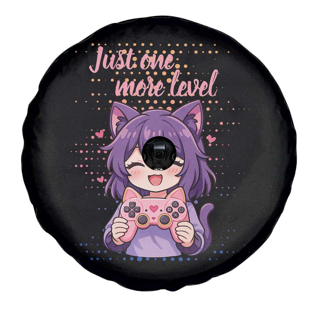 Just One More Game Spare Tire Cover Cute Girl Playing Game Humor Gift - Wonder Print Shop