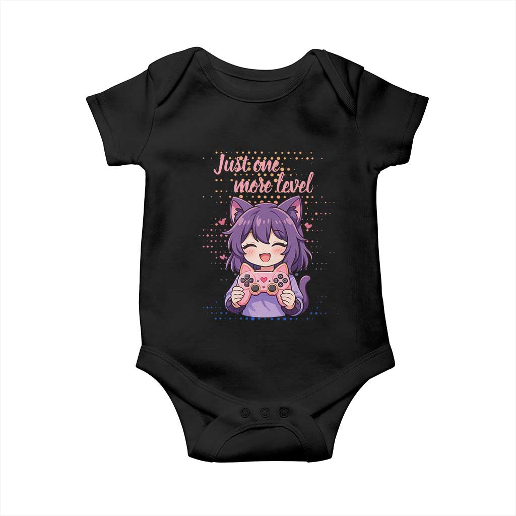 Just One More Game Baby Onesie Cute Girl Playing Game Humor Gift - Wonder Print Shop