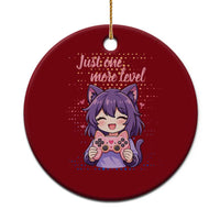 Just One More Game Ceramic Ornament Cute Girl Playing Game Humor Gift - Wonder Print Shop