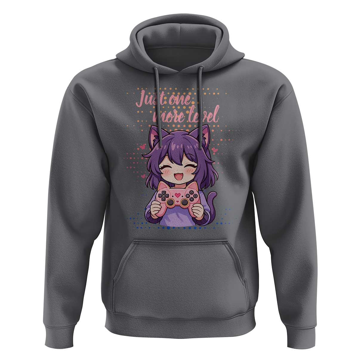 Just One More Game Hoodie Cute Girl Playing Game Humor Gift - Wonder Print Shop