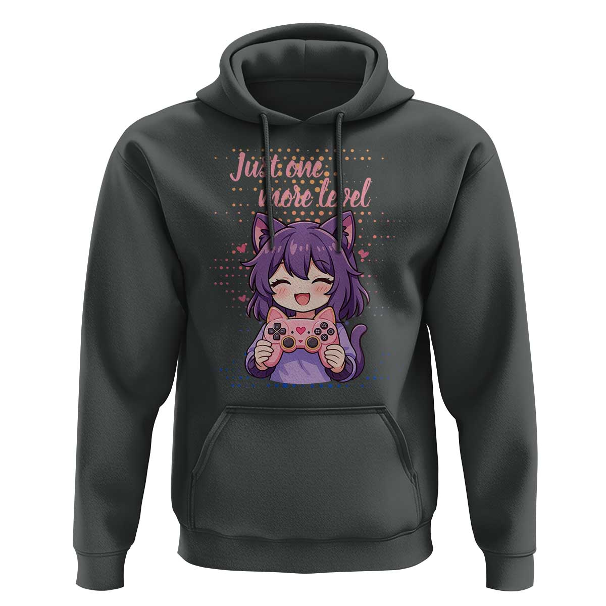Just One More Game Hoodie Cute Girl Playing Game Humor Gift - Wonder Print Shop
