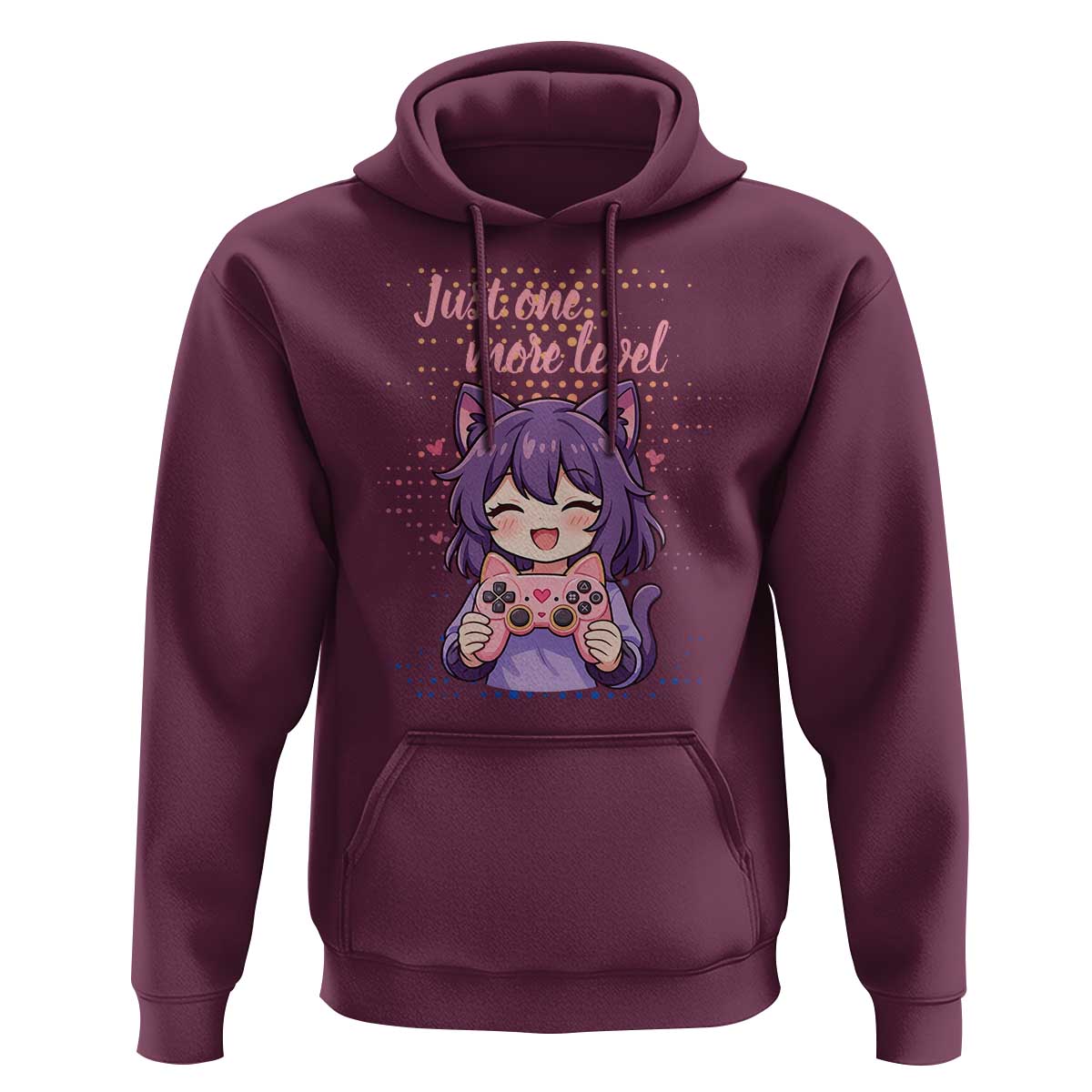 Just One More Game Hoodie Cute Girl Playing Game Humor Gift - Wonder Print Shop