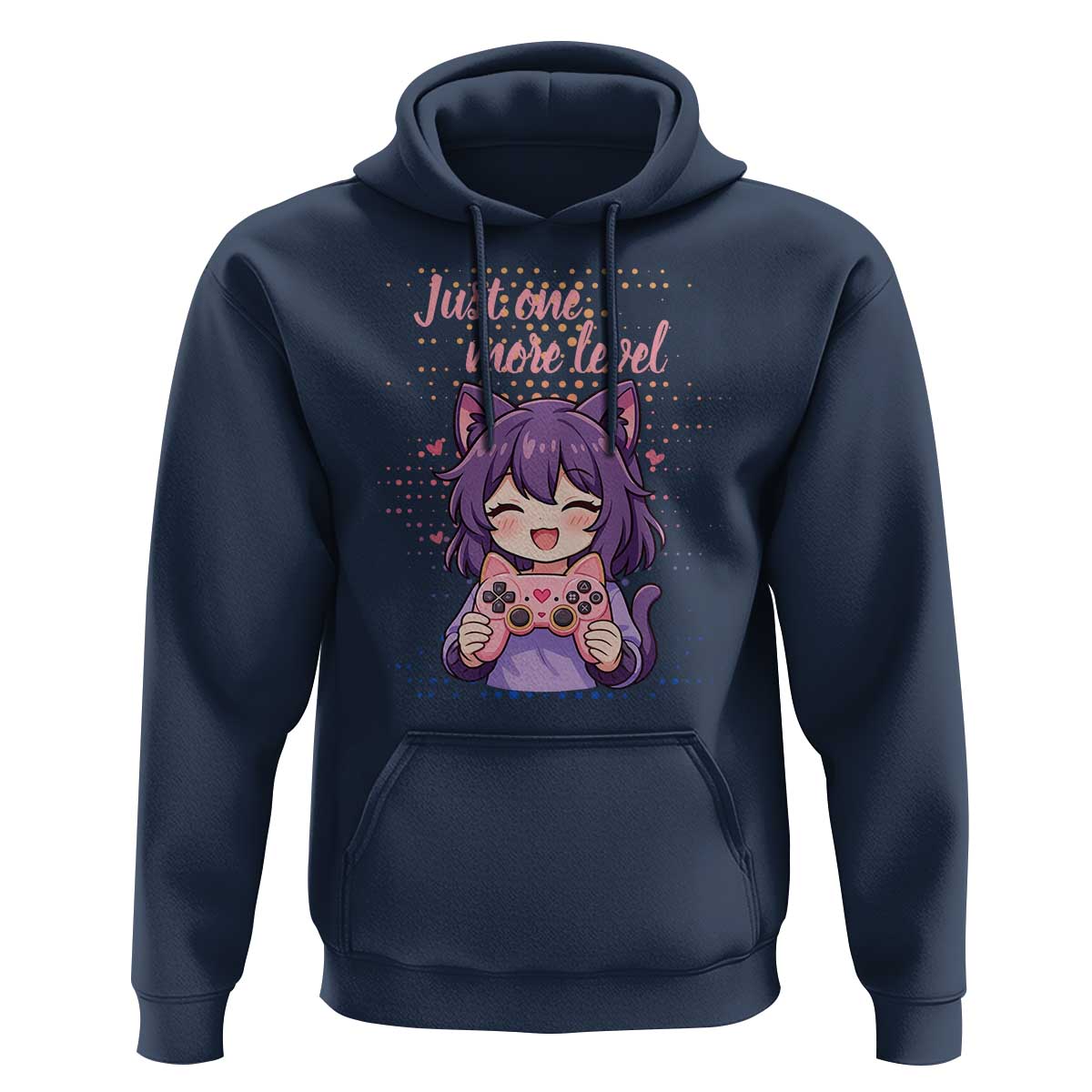 Just One More Game Hoodie Cute Girl Playing Game Humor Gift - Wonder Print Shop