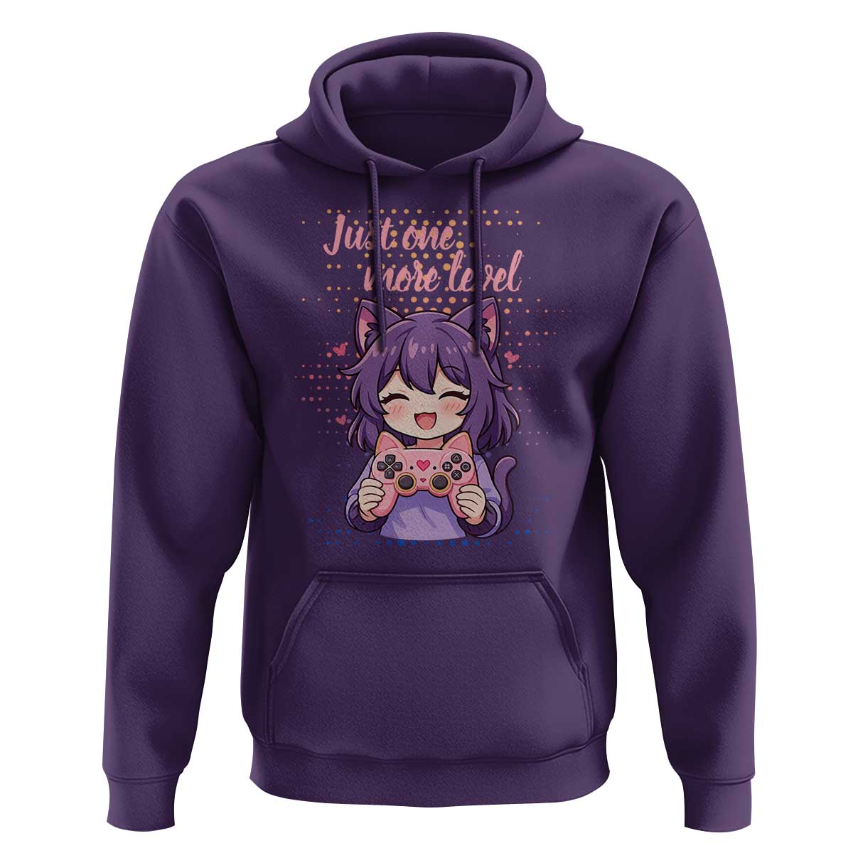 Just One More Game Hoodie Cute Girl Playing Game Humor Gift - Wonder Print Shop