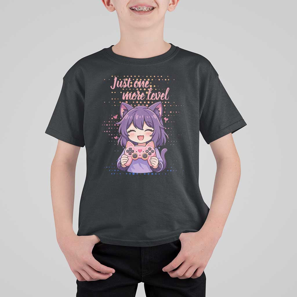 Just One More Game T Shirt For Kid Cute Girl Playing Game Humor Gift - Wonder Print Shop
