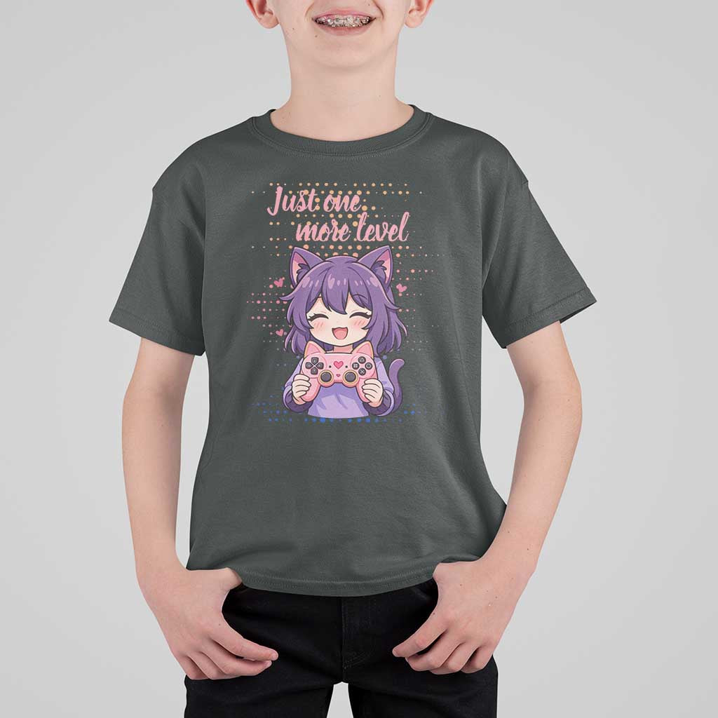 Just One More Game T Shirt For Kid Cute Girl Playing Game Humor Gift - Wonder Print Shop